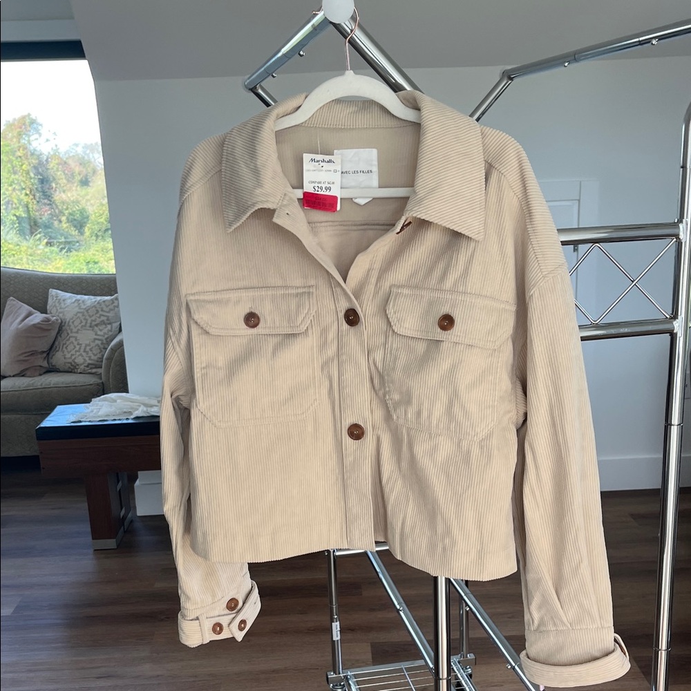 Avec Les Filles Light Beige Utility Jacket